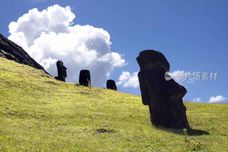 复活节岛摩伊岛Rano Raraku